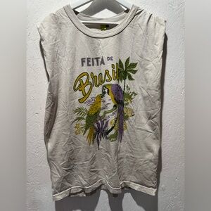 Women's Cream Graphic Top